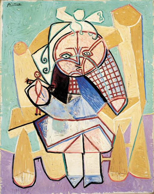 1947 La fille du concierge tenant une poupВe. Пабло Пикассо (1881-1973) Период: 1943-1961