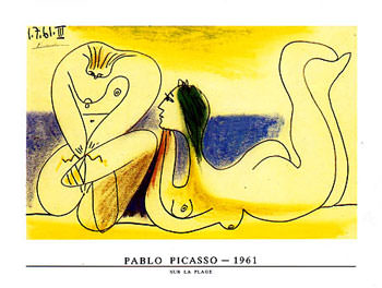1961 Sur la plage. Пабло Пикассо (1881-1973) Период: 1943-1961