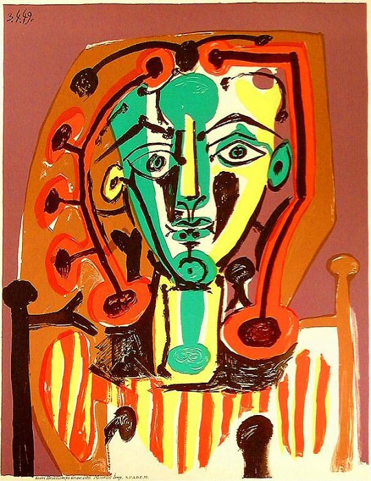 1949 Figure au corsage rayВ. Pablo Picasso (1881-1973) Period of creation: 1943-1961