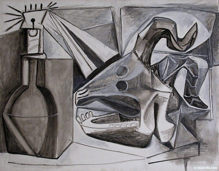 1945 CrГne de chКvre, bouteille et bougie. Pablo Picasso (1881-1973) Period of creation: 1943-1961
