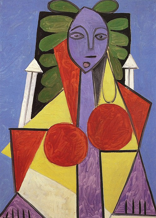 1946 Femme dans un fauteuil (FranЗoise GIlot). Пабло Пикассо (1881-1973) Период: 1943-1961