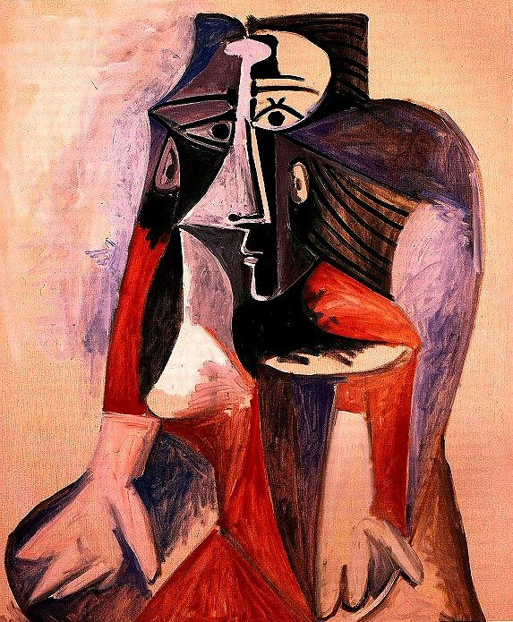 1960 Femme assise I, Пабло Пикассо (1881-1973) Период: 1943-1961