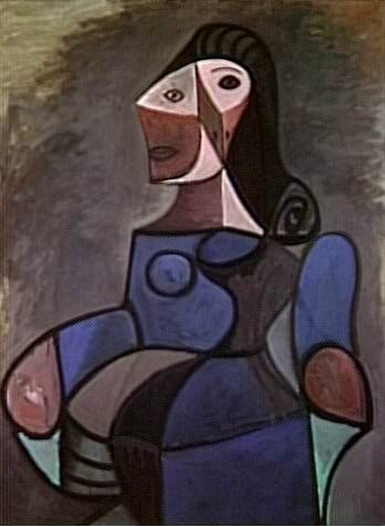 1944 Femme en bleu. Пабло Пикассо (1881-1973) Период: 1943-1961