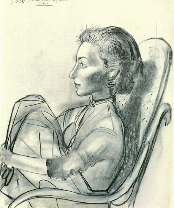 1954 Jacqueline dans un fauteuil Е bascule. Pablo Picasso (1881-1973) Period of creation: 1943-1961
