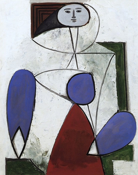 1947 Femme dans un fauteuil. Пабло Пикассо (1881-1973) Период: 1943-1961
