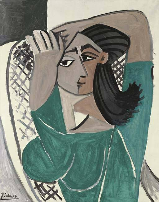 1956 Femme se coiffant II. Пабло Пикассо (1881-1973) Период: 1943-1961