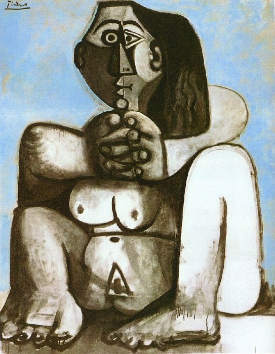1959 Femme nue accroupie II. Пабло Пикассо (1881-1973) Период: 1943-1961