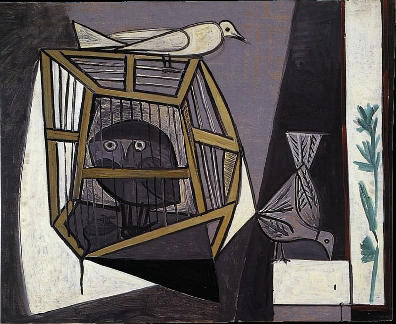 1947 Cage avec chouette. Пабло Пикассо (1881-1973) Период: 1943-1961