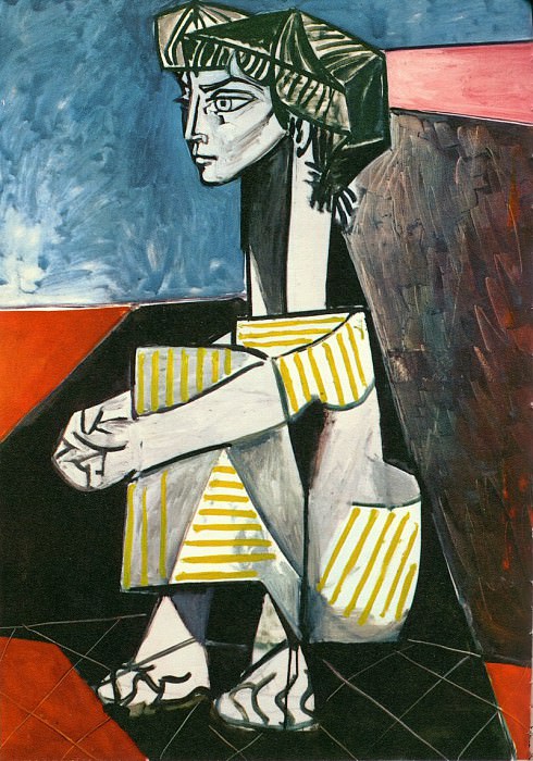 1954 Jacqueline Roque aux mains croisВes. Pablo Picasso (1881-1973) Period of creation: 1943-1961