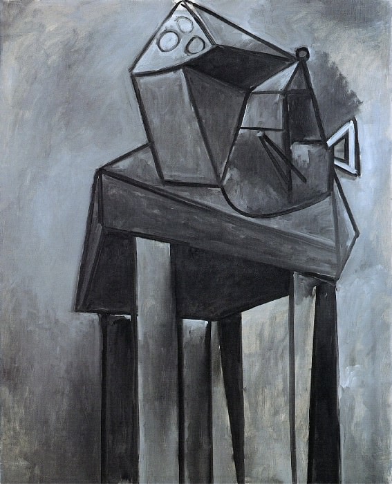 1947 Nature morte, table et cafВtiКre gris foncВ. Pablo Picasso (1881-1973) Period of creation: 1943-1961