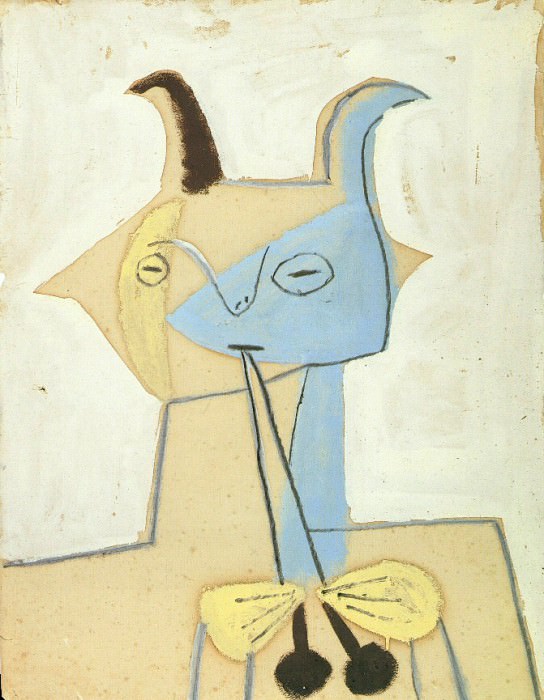 1946 Faune jaune et bleu jouant de la diaule. Pablo Picasso (1881-1973) Period of creation: 1943-1961