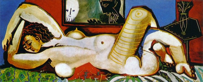 1955 Grand nu allongВ (Les voyeurs). Пабло Пикассо (1881-1973) Период: 1943-1961