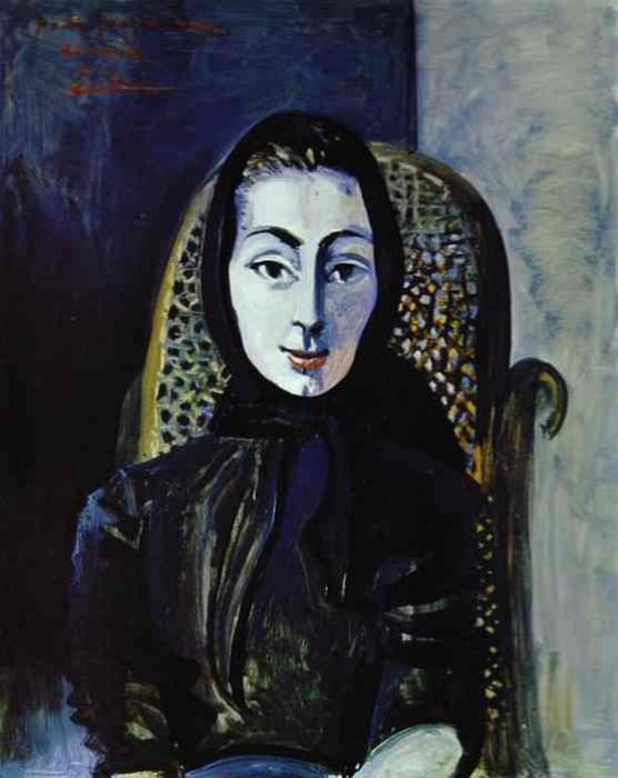 1954 Jacqueline avec une Вcharpe noire. Пабло Пикассо (1881-1973) Период: 1943-1961