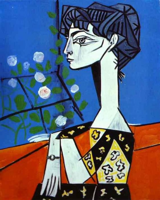 1954 Jacqueline aux fleurs. Пабло Пикассо (1881-1973) Период: 1943-1961