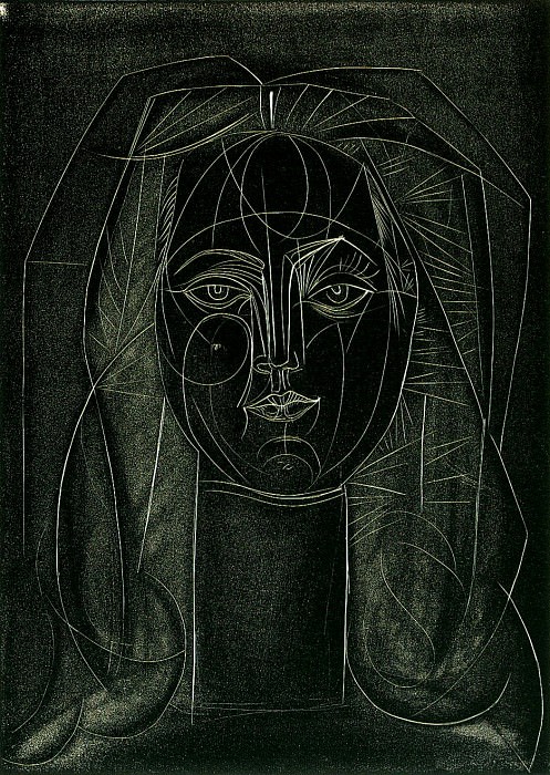 1946 Portrait de FranЗoise au long cou I. Пабло Пикассо (1881-1973) Период: 1943-1961