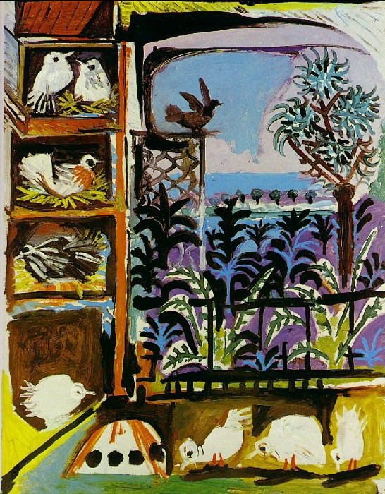 1957 Latelier (Les pigeons) II. Пабло Пикассо (1881-1973) Период: 1943-1961