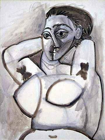 1955 Nu aux bras levВs. Pablo Picasso (1881-1973) Period of creation: 1943-1961