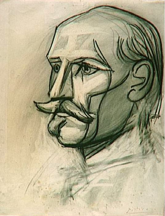 1945 Portrait de Paul Langevin. Пабло Пикассо (1881-1973) Период: 1943-1961