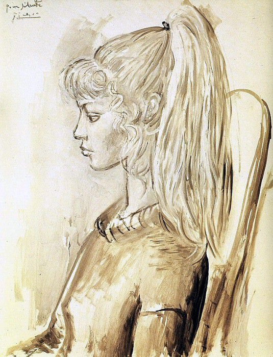 1954 Portrait de Sylvette David 23. Пабло Пикассо (1881-1973) Период: 1943-1961