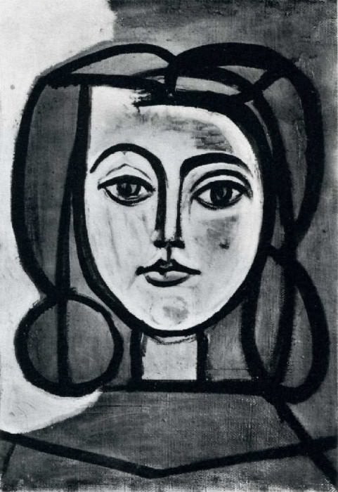 1946 TИte de femme. Pablo Picasso (1881-1973) Period of creation: 1943-1961