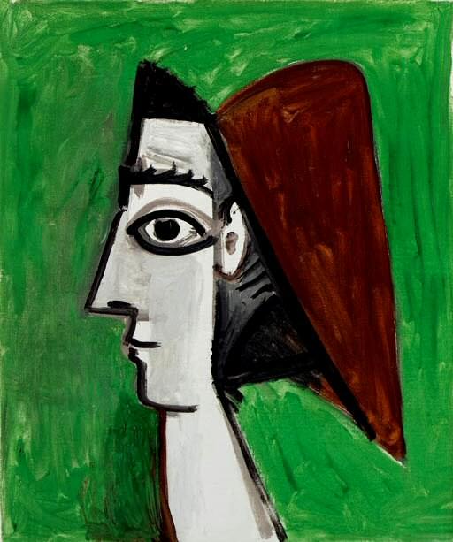 1960 Visage fВminin- profil, Пабло Пикассо (1881-1973) Период: 1943-1961