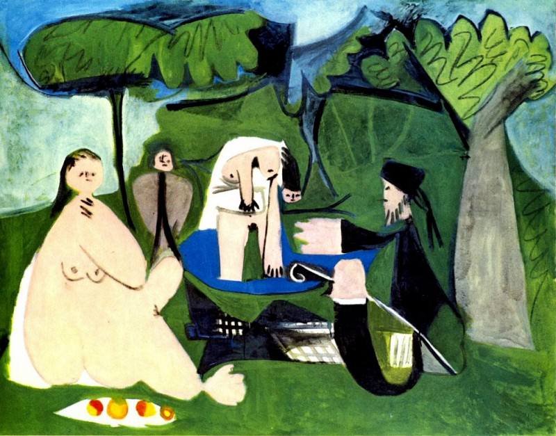 1960 Le dВjenuer sur lherbe (Manet) 1. Pablo Picasso (1881-1973) Period of creation: 1943-1961