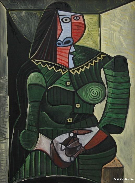 1944 femme en vert. Pablo Picasso (1881-1973) Period of creation: 1943-1961