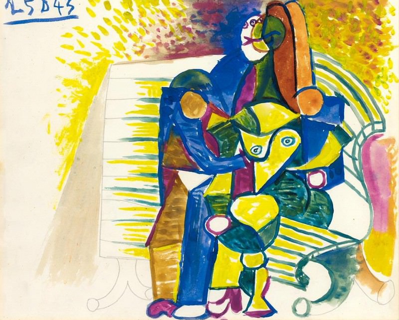 1943 Couple sur un banc R. Pablo Picasso (1881-1973) Period of creation: 1943-1961
