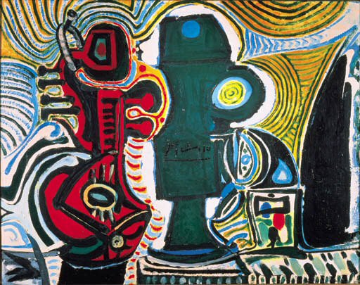 1959 Mandoline, cruche et verre III. Пабло Пикассо (1881-1973) Период: 1943-1961