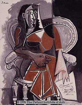1960 Femme assise dans un fauteuil III. Пабло Пикассо (1881-1973) Период: 1943-1961