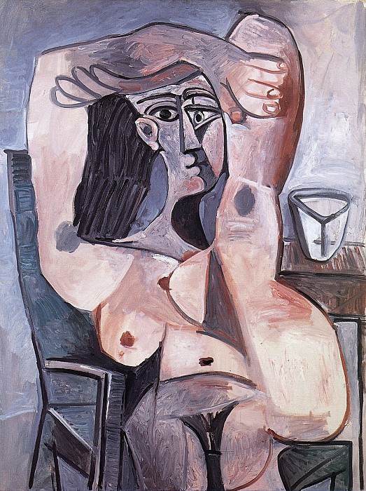 1959 Nu assis, bras croisВs sur la tИte. Pablo Picasso (1881-1973) Period of creation: 1943-1961
