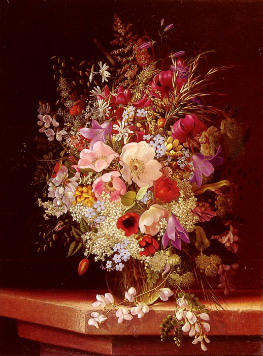 Dietrich Adelheid Still Life With Flowers. American artists