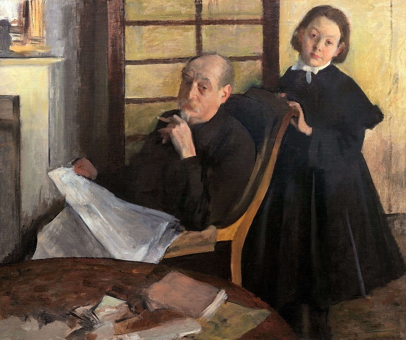 Henri Degas and His Niece Lucie Degas. Edgar Degas
