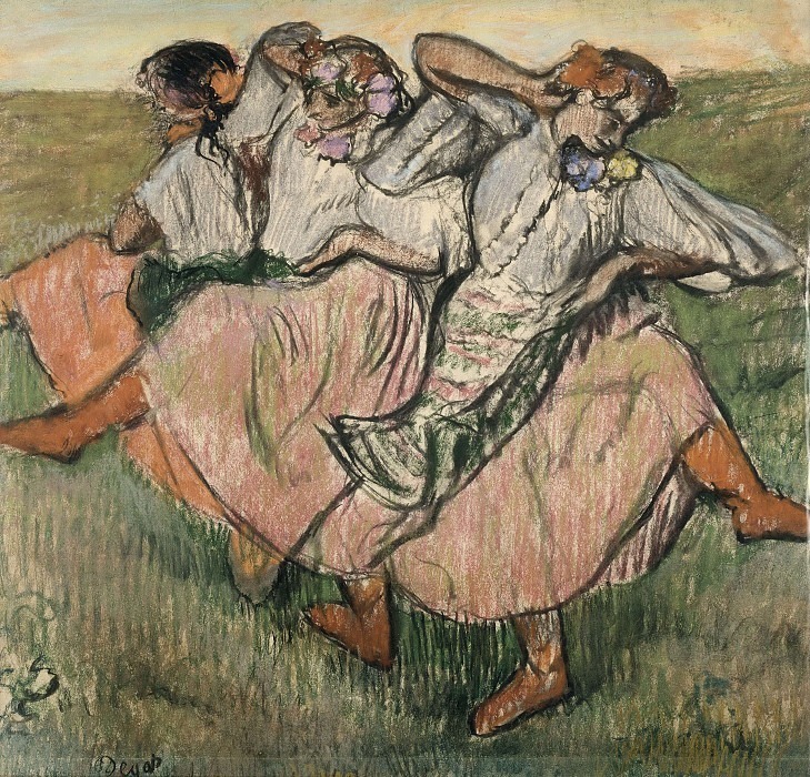 Three Russian Dancers. Edgar Degas