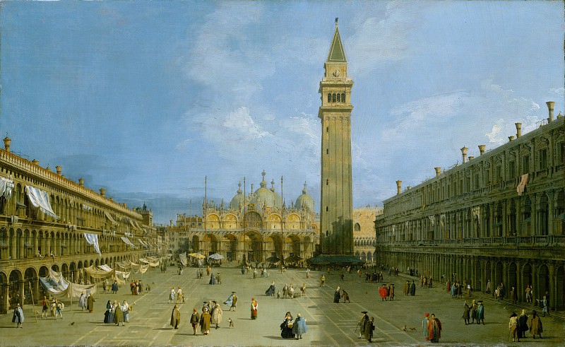 Каналетто (Италия, Венеция 1697-1768) - Площадь Сан-Марко. Музей Метрополитен: часть 3