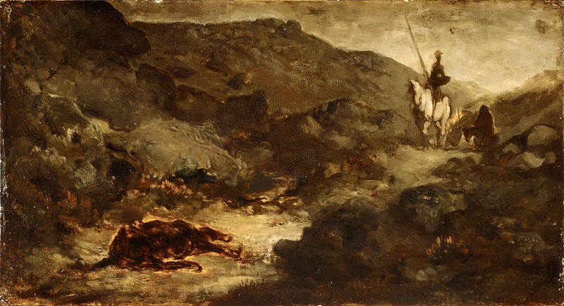 Honoré Daumier - Don Quixote and the Dead Mule. Metropolitan Museum: part 3