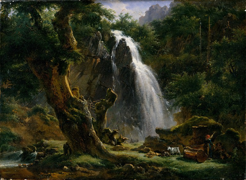 Achille-Etna Michallon - Waterfall at Mont-Dore. Metropolitan Museum: part 3