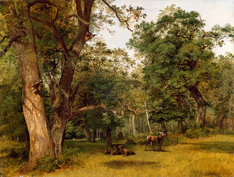 Jean-Victor Bertin - Deer at the Edge of a Wood. Metropolitan Museum: part 3