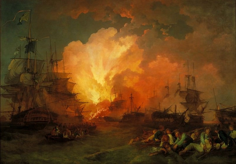 Phillip James De Loutherbourg - The Battle of the Nile. Tate Britain (London)