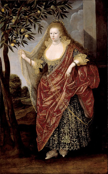 Английская школа, 17 век - Портрет леди, называемой Элизабет, леди Танфилд. Тейт-Британия (Лондон)