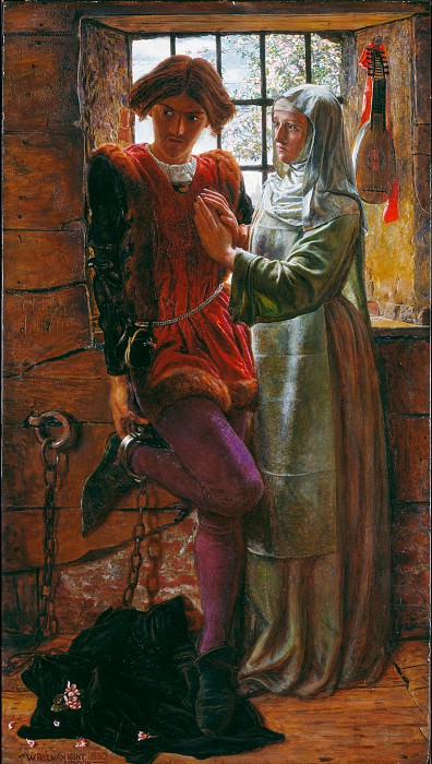 William Holman Hunt - Claudio and Isabella. Tate Britain (London)
