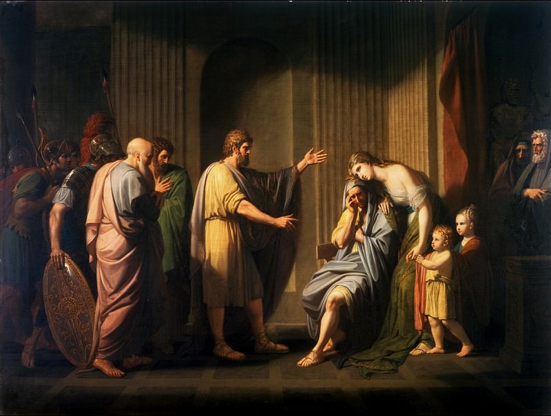 Benjamin West - Cleombrotus Ordered into Banishment by Leonidas II, King of Sparta. Tate Britain (London)