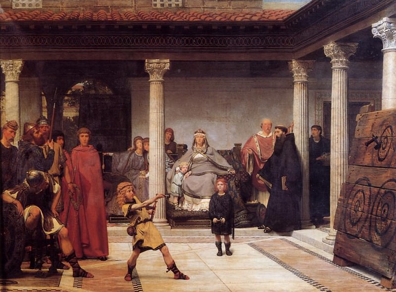 The Education of the Children of Clovis. Lawrence Alma-Tadema