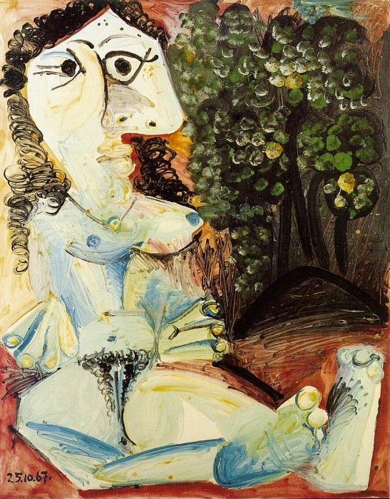 1967 Femme nue dans un paysage, Пабло Пикассо (1881-1973) Период: 1962-1973