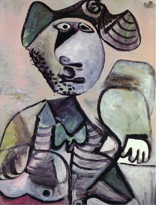 1972 Homme assis accoudВ. Пабло Пикассо (1881-1973) Период: 1962-1973 (Mousquetaire)