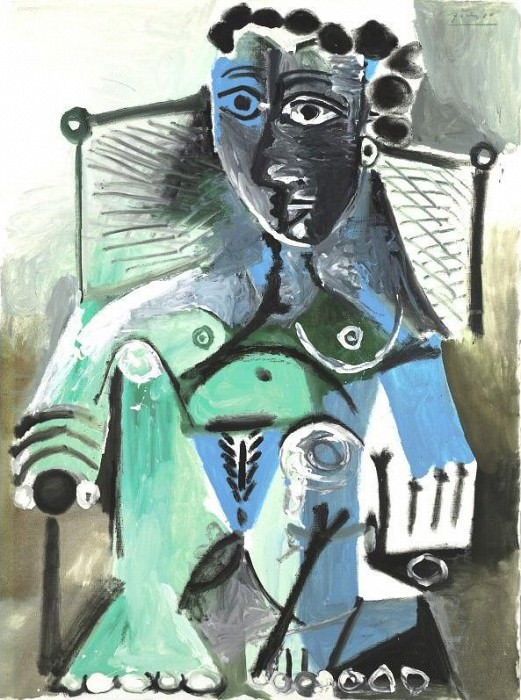 1965 Femme nue assise dans un fauteuil 1. Пабло Пикассо (1881-1973) Период: 1962-1973