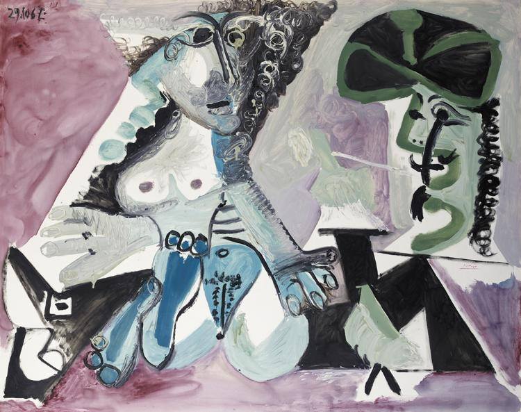 1967 Mousquetaire et nu couchВ. Pablo Picasso (1881-1973) Period of creation: 1962-1973