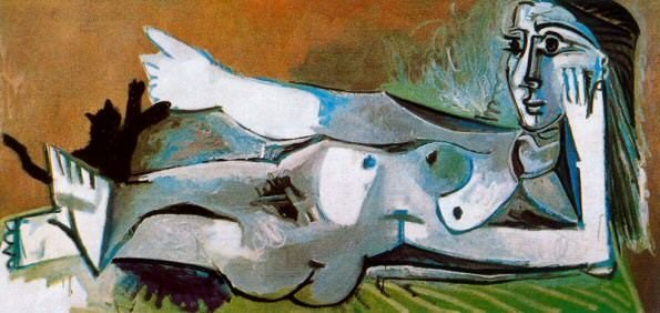 1964 Femme nue couchВe jouant avec un chat 1. Pablo Picasso (1881-1973) Period of creation: 1962-1973