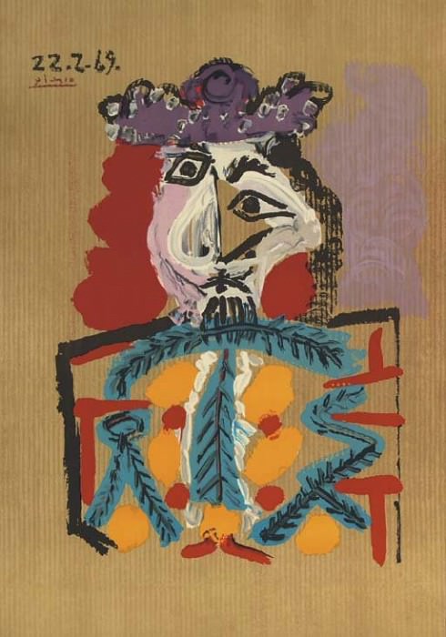 1969 Buste dhomme 9. Pablo Picasso (1881-1973) Period of creation: 1962-1973