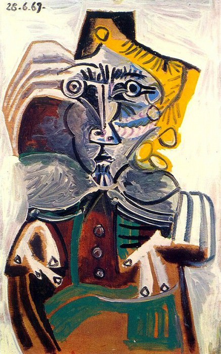 1969 Homme au fauteuil 1, Пабло Пикассо (1881-1973) Период: 1962-1973